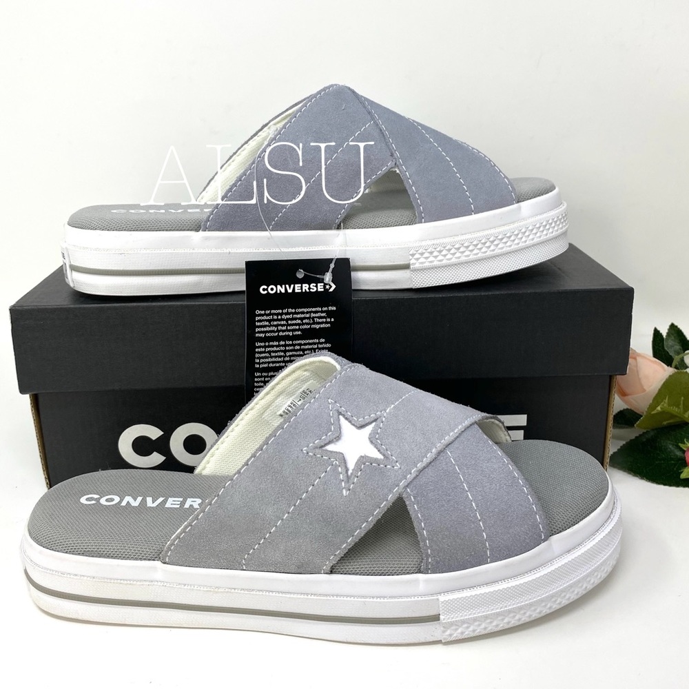 Converse One Star Sandal Slip Suede Grey W AUTHENT - Picture 2 of 7